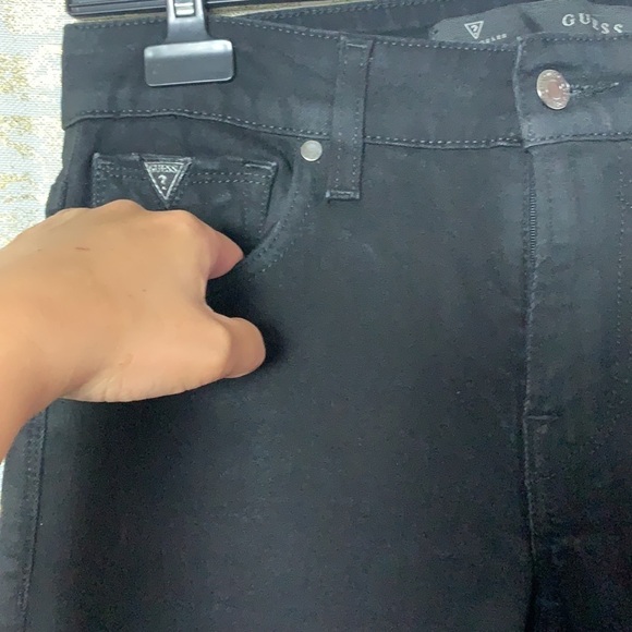 Guess Women’s Black Knee Ripped/Distressed Skinny Jeans Size 30 - Picture 7 of 16